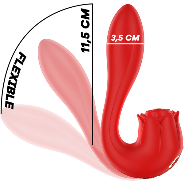 Estimulador vibrador Selena con golpeteo rojo