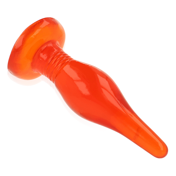 Baile plug anal tacto suave rojo 14.2 cm