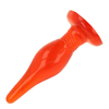 Baile plug anal tacto suave rojo 14.2 cm