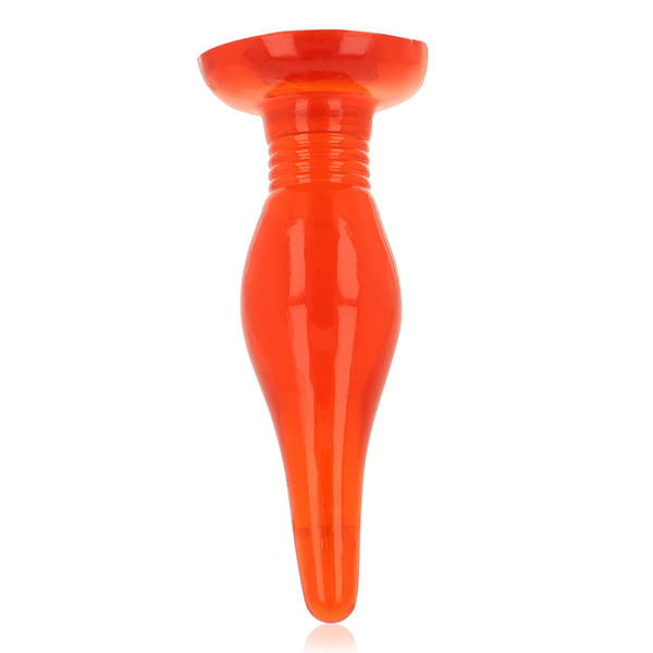 Baile plug anal tacto suave rojo 14.2 cm