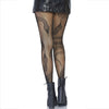 Leg medias de red serpientes negro