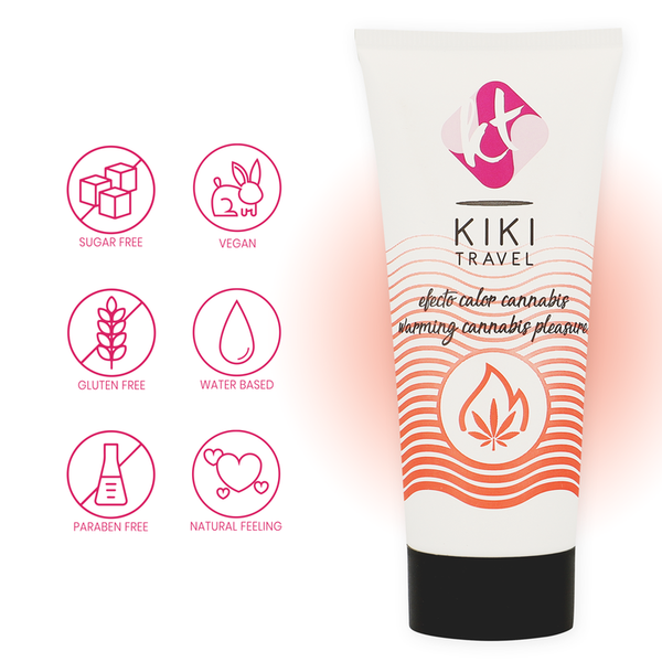 Kikí gel deslizante sabor a cannabis efecto calor intenso 50 ml