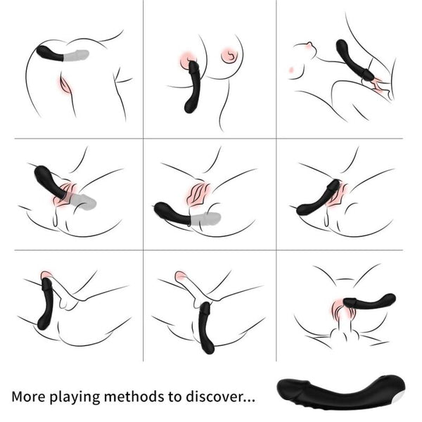 Dildo vibrador Punto G silicona negro