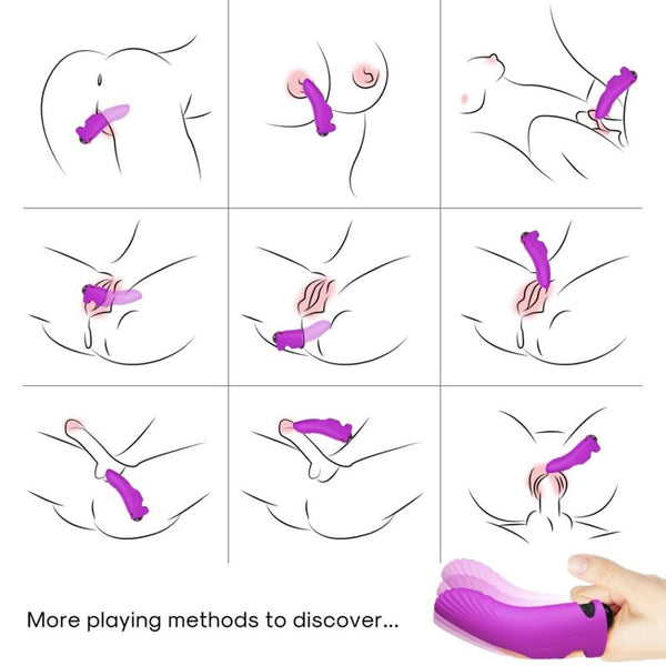 Aurora vibrador dedal violeta