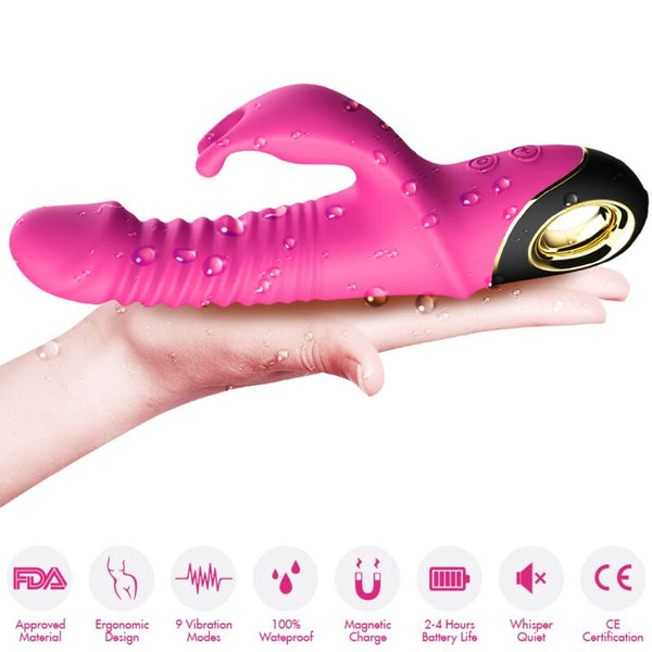 Zing dildo vibrador rabbit fucsia