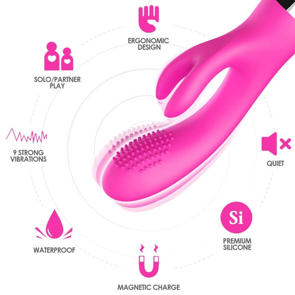 Vibrador rabbit fucsia