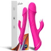 Dildo vibrador rabbit silicona fucsia