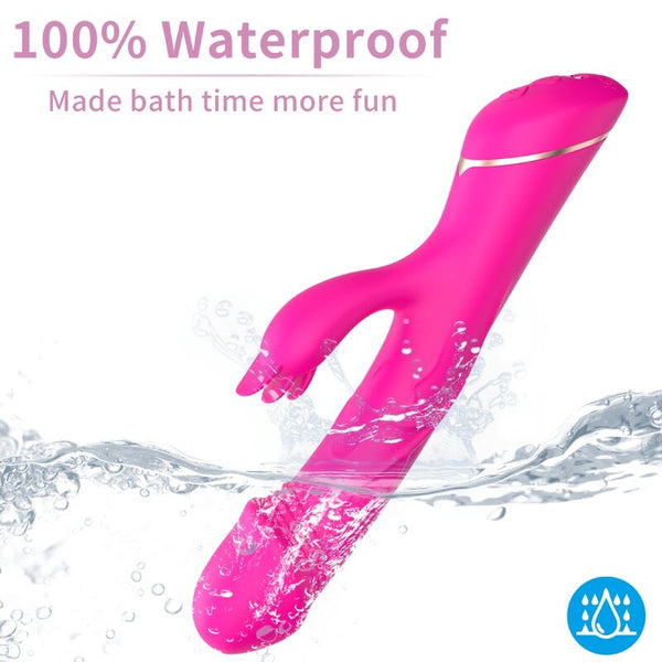 Dildo vibrador rabbit silicona fucsia