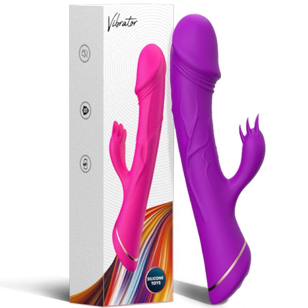Dildo vibrador rabbit silicona violeta