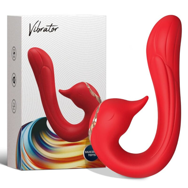 Delfin vibrador multiposicion y efecto calor rojo
