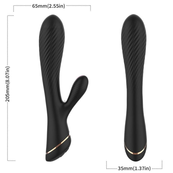 Vibrador rabbit silicona negro