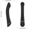 Vibrador cabeza plana silicona negro