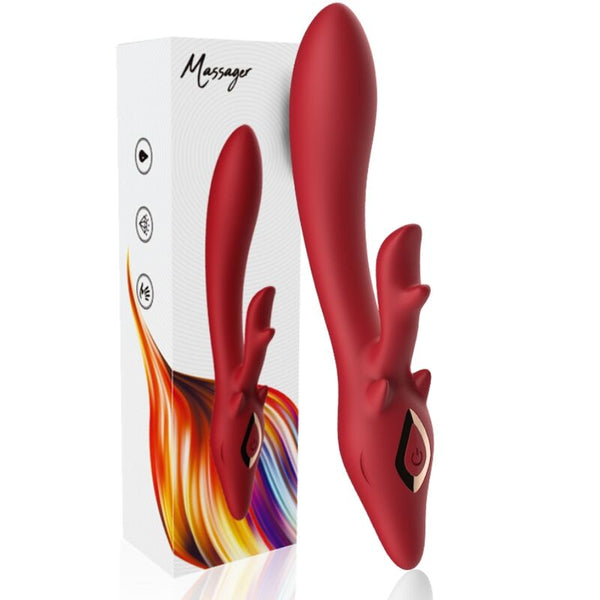 Elk vibrador rabbit curvo red