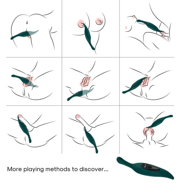 Estimulador y vibrador hoja verde