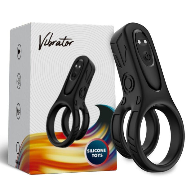 Doble anillo vibrador negro 3