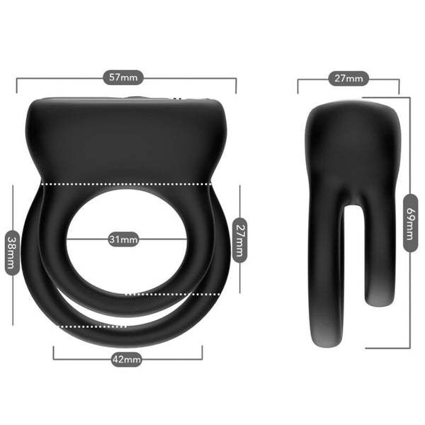 Doble anillo vibrador negro 2