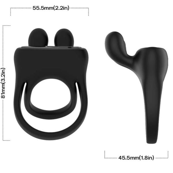 Anillo vibrador rabbit negro