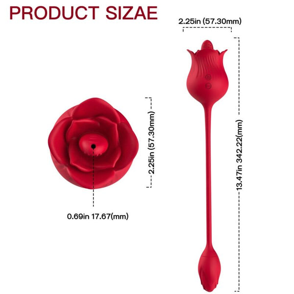 Vibrador estimulador clítoris con cola 10 modos rojo armony rosa