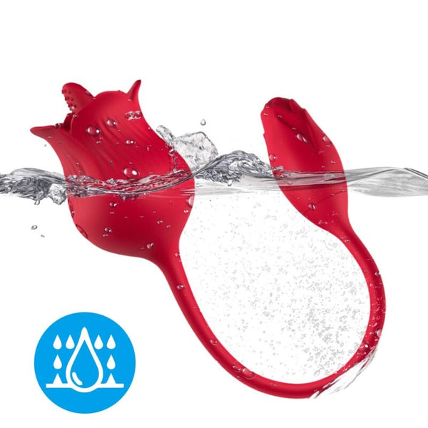 Vibrador estimulador clítoris con cola 10 modos rojo armony rosa