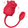 Succionador y vibrador armony rosa 2 en 1 estimulador 10 modos con cola rojo