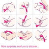 Y wand masajeador y vibrador cabeza doble fucsia