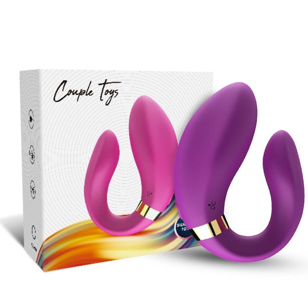 Crescent vibrador pareja control remoto violeta