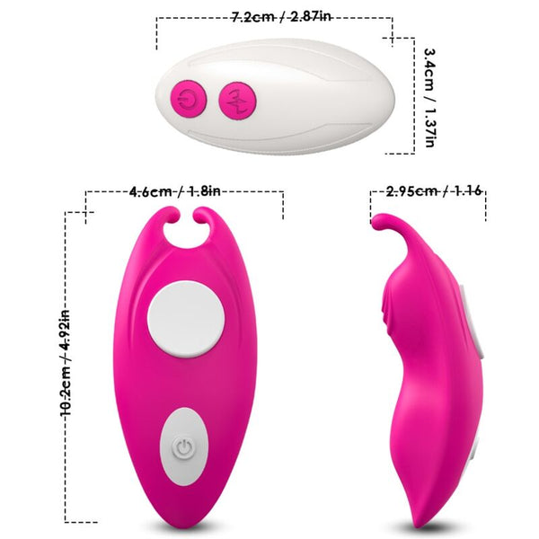 Vibrador para bragas Honeybee para Punto G con control remoto fucsia