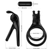 Traveler anillo doble vibrador pareja rabbit negro