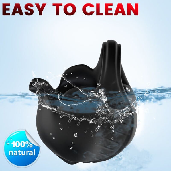 Cupping anillo vibrador negro