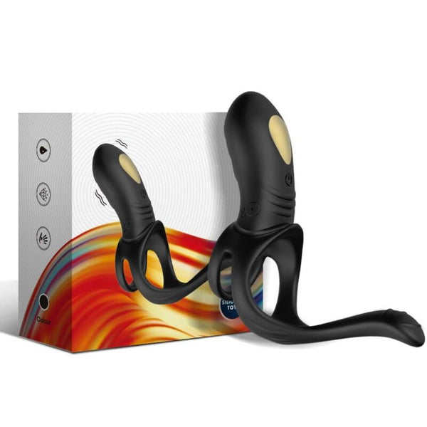 Joy jumper anillo vibrador parejas y plug anal control remoto negro