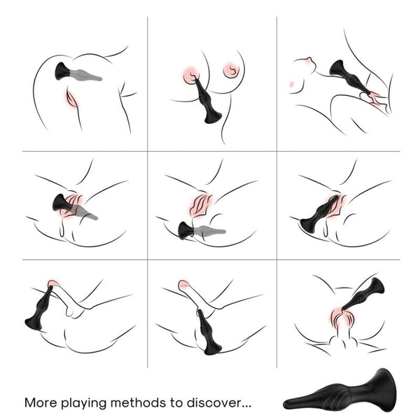 Vibrador y plug anal control remoto negro 2