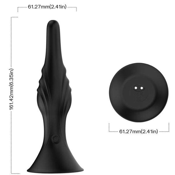Vibrador y plug anal control remoto negro 2