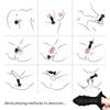 Kylin dedal vibrador y plug anal control remoto negro