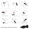 Vibrador y plug anal control remoto negro