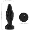Vibrador y plug anal control remoto negro