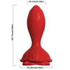 Rosa vibrador y plug anal pequeño control remoto rojo