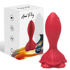Rosa vibrador y plug anal pequeño control remoto rojo