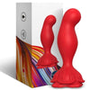 Rosa vibrador y plug anal control remoto rojo