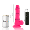 Diversia dildo realístico flexible con vibración rosa 20.5 cm o 4.2 cm