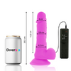 Diversia dildo realístico flexible con vibración lila 20.5 cm o 4.2 cm
