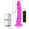 Diversia dildo realístico flexible con vibración lila 21 cm o 4.9 cm