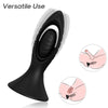 Vibrador y plug anal silicona negro