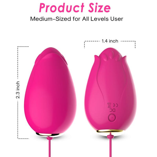 Mandala huevo vibrador Punto G control remoto fucsia