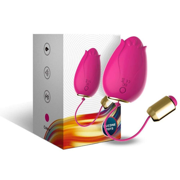 Mandala huevo vibrador Punto G control remoto fucsia