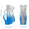 Masturbador dedal y vibrador azul degradado