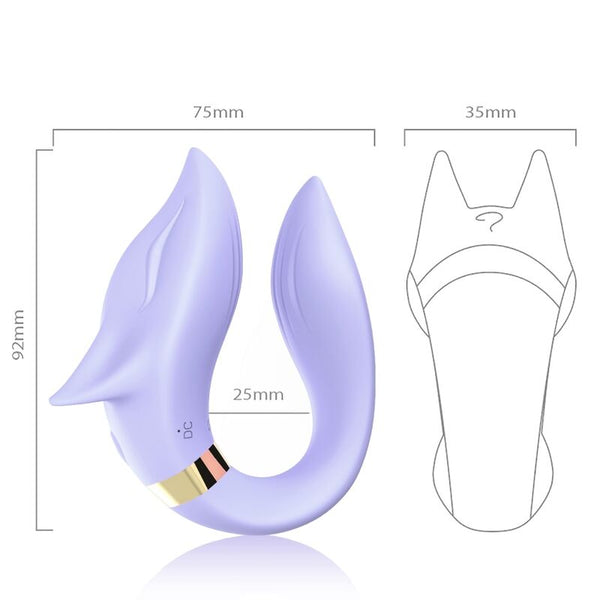 Fox vibrador parejas control remoto violeta