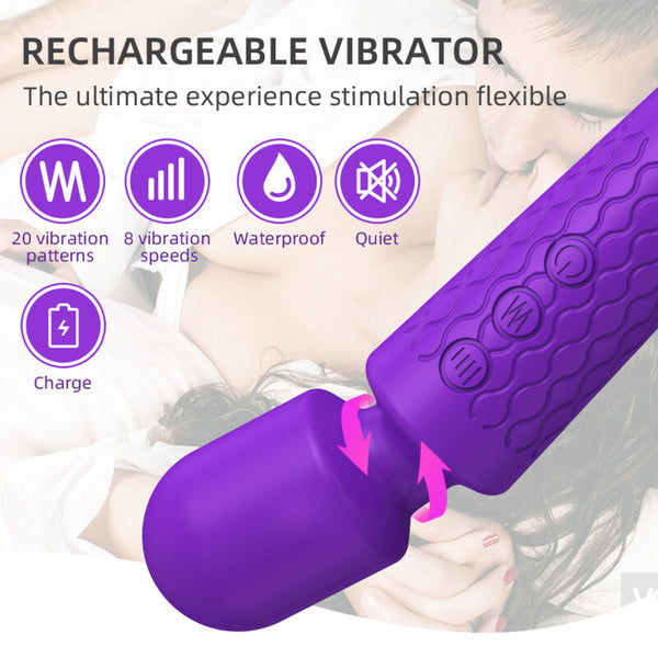 Masajeador y vibrador violeta