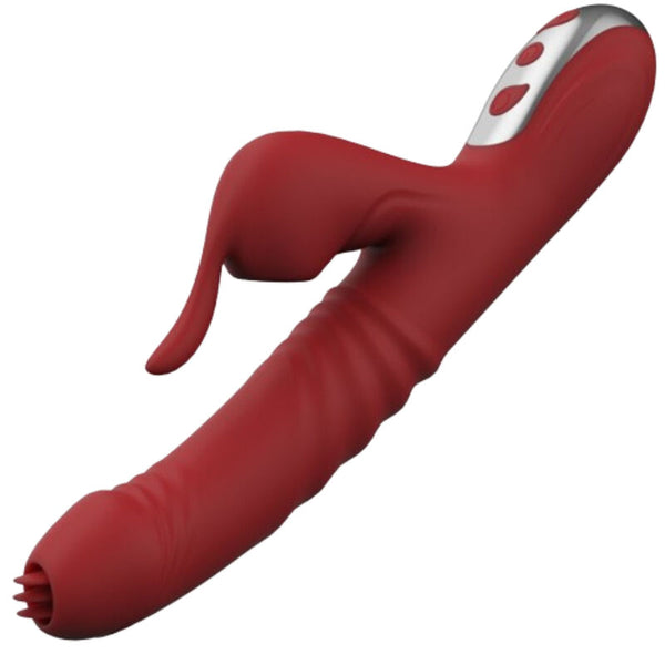 Vibrador y succionador armony suck con lengua estimuladora burdeos