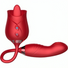 Delight flower vibrador y bumping con lengua rojo