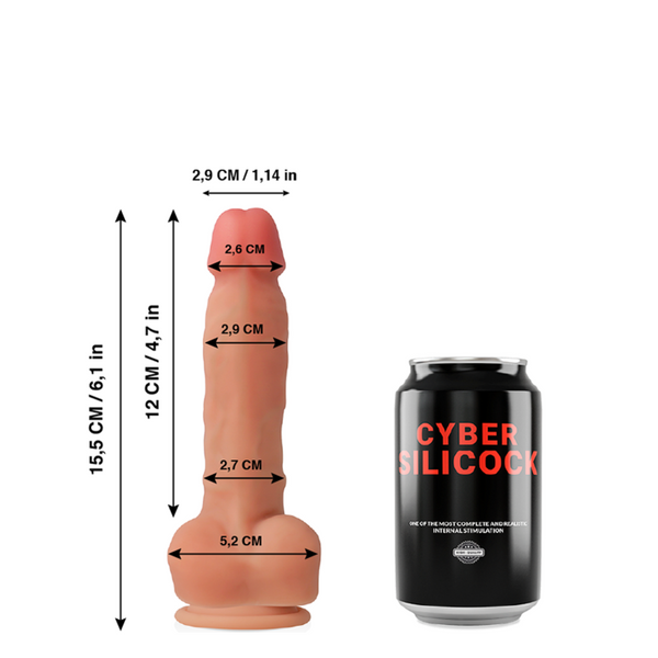 Cyber ansel realístico silicona líquida 15.5 cm o 2.9 cm